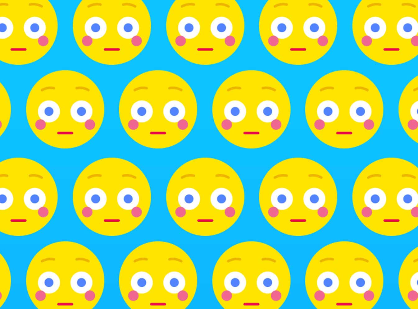 Tile of emoji faces