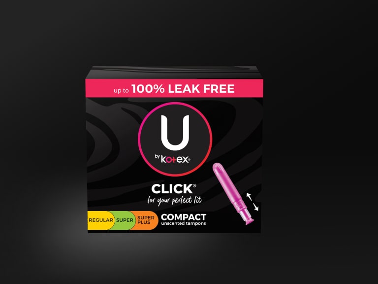 U by Kotex® Click tampons, Regular/Super/Super Plus
