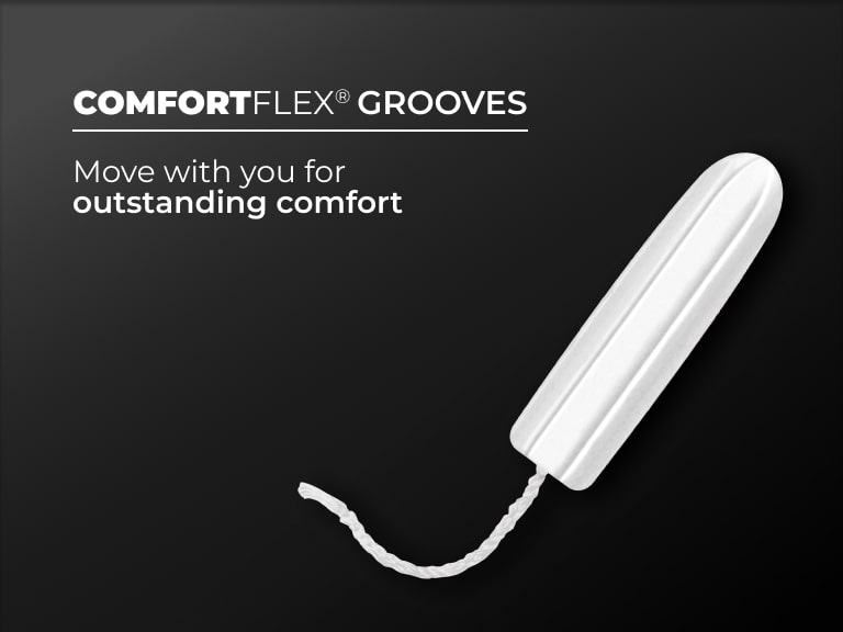 U by Kotex® tampons - ComfortFlex, moves with you for outstanding comfort