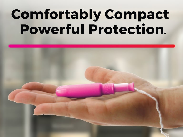 Les tampons U by Kotex® sont confortablement compacts et offrent une excellente protection pendant les règles